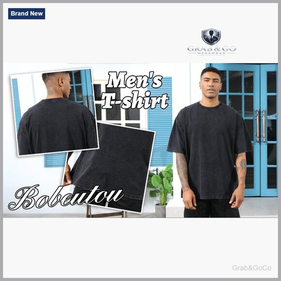 Oversized Vintage Acid Wash Cotton T-Shirt Unisex Streetwear Basic Tee - Picture 7 of 7